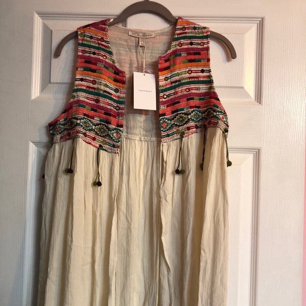 NWT embroidered vest